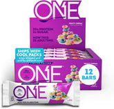 ONE Protein Bars, Fruity Cereal, Gluten Free Protein Bar with 20g Protein and only 1g Sugar, Snacking for High Protein Diets, 2.12 Ounce Pack (12 Count)